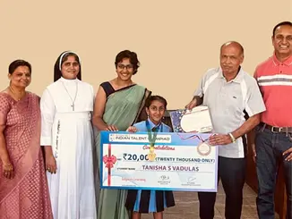 Captain Gopinath, felicitated a ITO Topper Student